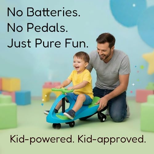 Image of The Original PlasmaCar by PlaSmart - Yellow - Ride On Toy, Ages 3 yrs and Up, No batteries, gears, or pedals, Twist, Turn, Wiggle for endless fun