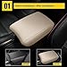 AOMSAZTO Beige Armrest Console Covers for CRV Honda 2017-2022 Leather Console Pad