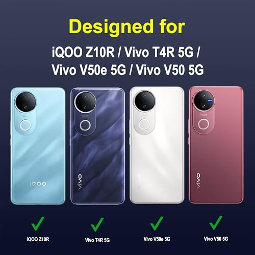 Image of Zapcase Back Case Cover for iQOO Z10R | Compatible for iQOO Z10R Back Cover | Liquid Silicon Magic Case with Camera Protection | Sapphire