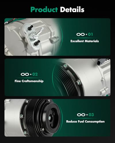 Image of SCITOO AC Compressor fit for Chevrolet for Impala 3.6L 2012-2013 | Fast Cooling, Ultra Low Noise (≤72 dB)Air Conditioner Compressor with Clutch, Easy Installation, 22798744 23232322 86811092