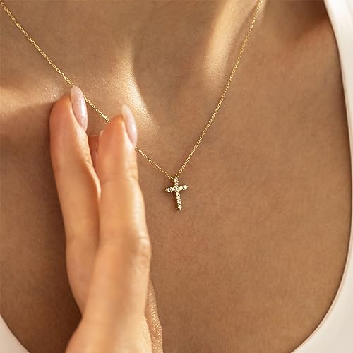 MONOZO Dainty Gold Cross Necklace - image 2