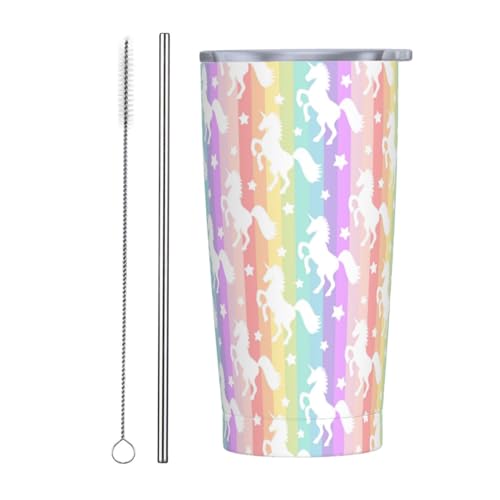 Taza De Aislamiento 20Oz, Unicornio Taza Térmica De Café Adultos Taza Termo Café Niños Acero Inox Vaso Termico, Para Coche, Café
