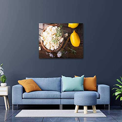Prn102Jyxa Salty Crunchy Fresh Homemade Popcorn Flavored With Lemon Peel And Acrylic Glass Wall Art Prints Modern Interior Artwork Posters Wall Painting Picture For Living Room Bedroom Home Decor #TOP3