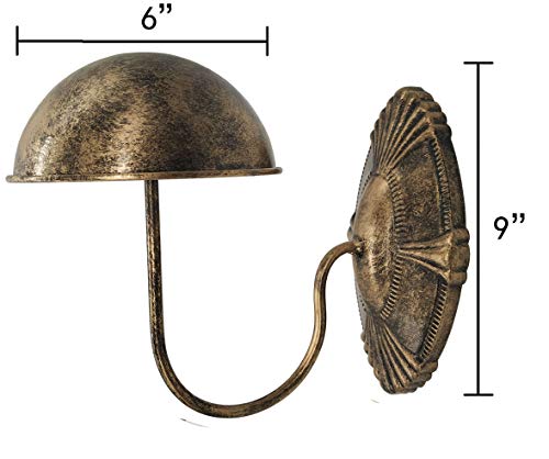 Owlgift Decorative Metal Vintage Style Wall Mounted Entryway Hat/Cap/Wig Hanger Display Rack, Bronze #TOP4