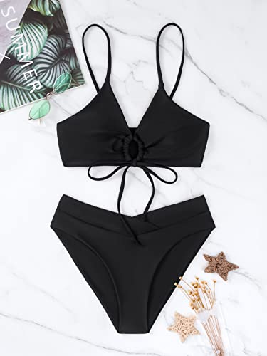 SherryDC Women's Cheeky V Cut Bikini Set Sexy 2 Piece Swimsuit String High Cut Bathing Suit4