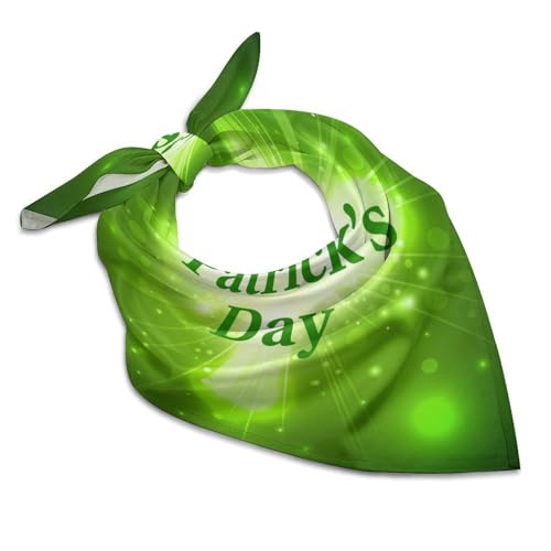 Csemeie Happy St. Patrick's Day Bandana Hair Scarf Headband Adjustable Neckerchief for Men Women Decor