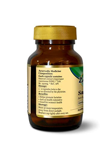 Zandu Satavari Capsules, With Goodness of Natural Satavari Extracts, Useful for Women's Wellness (Pack of 60 Veg Capsules x 2)
