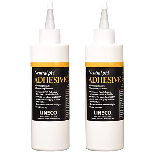 LINECO Neutral pH Adhesive 8 Oz, Acid-Free, All-Purpose...