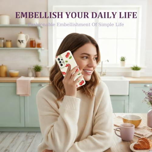 CASBST for Galaxy A53 5G Phone Case, Printed Silicone, Red Cherry - image 4