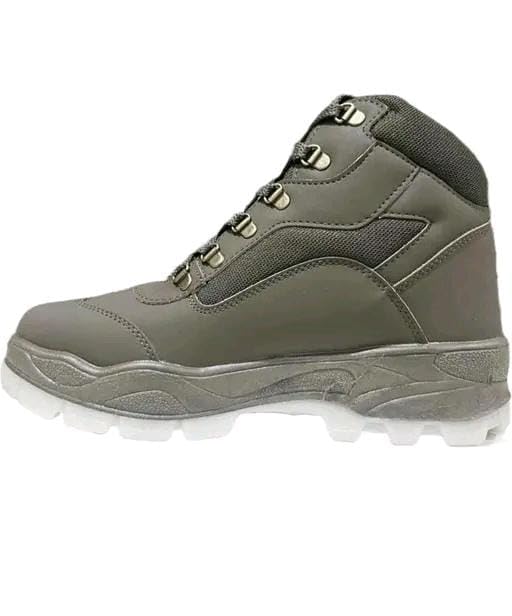 Image of Men's High Ankle Casual Boots for Men | Lightweight Lace-Up Sneakers Shoes | Stylish Comfortable Outdoor Walking Boots | Black Casual Shoes for Boys and Men