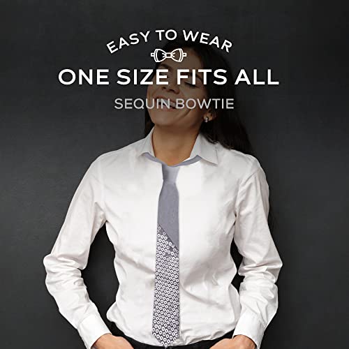 Mens Fashion Sequin Skinny Tie - Great for Weddings, Parties, Costumes, Halloween - Many Colors to Choose From