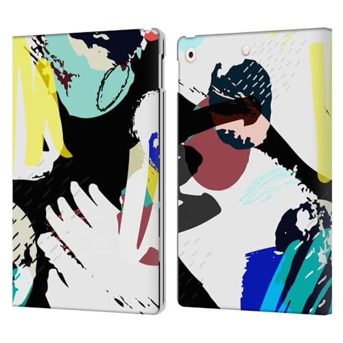 Étui portefeuille Apple iPad 10.2 en cuir Haroulita Art Marqueur Art Abstracte 2019 2020 2021