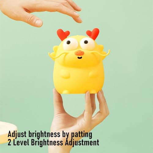Lámpara de noche dragón de silicona recargable USB miniatura 3
