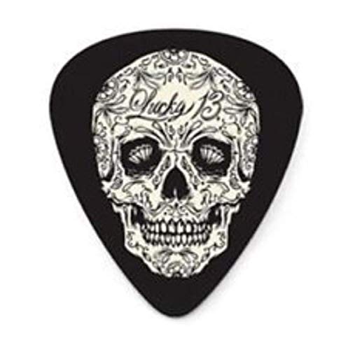 Dunlop L14r1.0 Lucky 13 Picks, Dead Wood, 1,0 mm, 36/sac - Les Beatles, Paul McCartney, John Lennon, RIngo Starr, George Harrison Dunlop L14r1.0 Lucky 13 Picks, Dead Wood, 1,0 mm, 36/sac