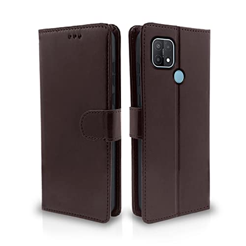 Pikkme Oppo A15 / A15s Flip Case Leather Finish | Inside TPU with...