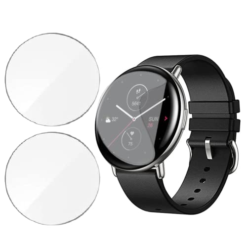 Image of 9H Screen Protector Flexible TPU Screenguard For AMAZFIT ZEPP E [1.28 inch] Smartwatch (2 Pack) - Unbreakable Hydrogel TPU Film [ Not A Tempered Glass]