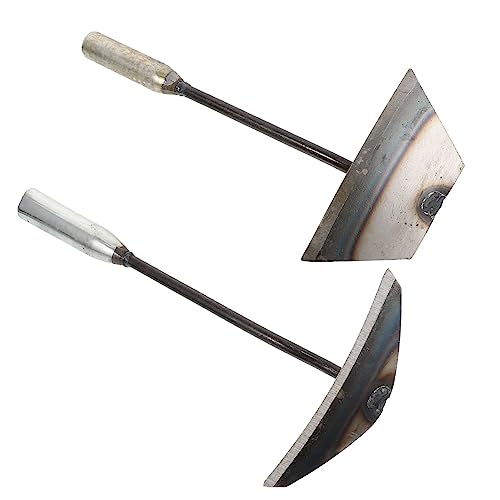 INOOMP 2Pcs Garden Hand Weeder Digger Durable Hand Hoes for Weeding Raking Reclamation Gardening Enthusiasts Lightweight Easy to Use