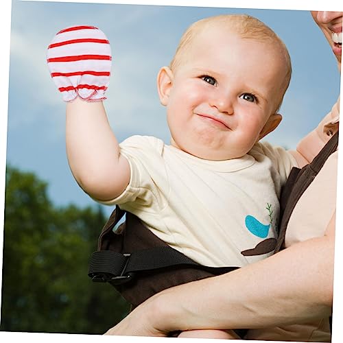 Gatuida 6 Pairs Newborn Cotton Mittens Anti-Scratching Infant Gloves for 0-6 Months Soft and Breathable Baby Mittens Mixed Styles for Boys and Girls3