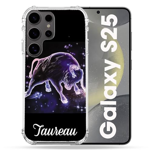 Coque Samsung Galaxy S25 Cokitec renforcée antichoc étui rigide zodiaque Taureau