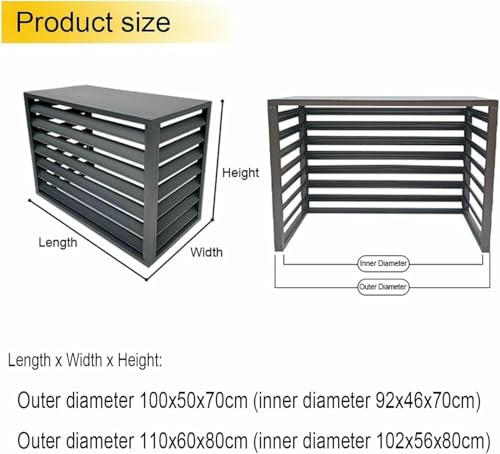 Clôture de climatiseur extérieur aluminium cache pompe à chaleur et fleurs