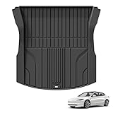 3W Boot Liner for Tesla New Model 3 2024 2025 Highland, TPE All Weather Custom Fit Tesla Model 3 Cargo Liner, Dog Friendly Trunk Mat, Waterproof Anti-Slip, Easy to Clean Car Accessories - Image 1