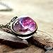 KP Hot New Nebula Galaxy Double Sided Pendant Necklace Universe Planet Jewelry Glass Art Picture Handmade Statement Necklace,LGS0035-Luminous