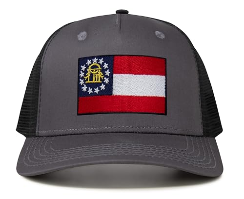 Image of International Tie State Hat for Men and Women, Adjustable Snapback Trucker Baseball Cap with Embroidered Patch