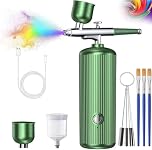 Airbrush Kit with Compressor, 48PSI Rechargeable Cordless Mini Spry Gun