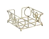 Boston International Celebrate the Home Cairo Circles Cocktail Napkin Holder Caddy, 5.25 x 5.25-Inch