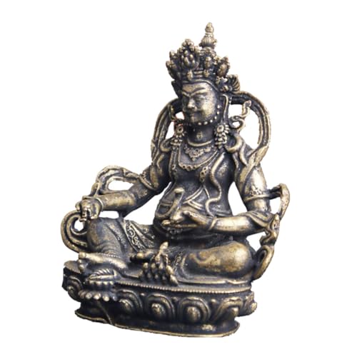 Statue Bouddha en laiton véritable : objet d'artisanat doré d'exception - 2