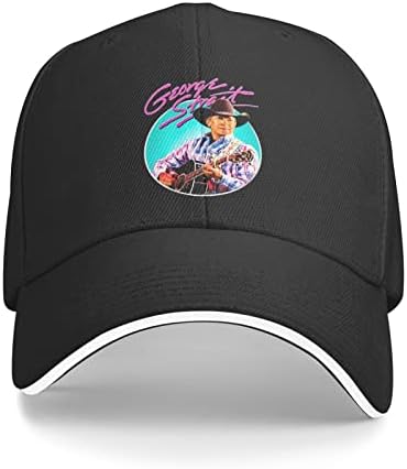 Ainelly Gè-ŏŕgè Sťŕ-áiť Singer Actor Rock Band Soft Baseball Cap Custom Music Rock Band Cotton Dad Hats for Men & Women Black, One Size
