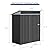 JY QAQA 5x3 FT Metal Outdoor Garden Storage Shed,Waterproof Metal Garden Sheds with Window and Lockable Double Door,Weather Resistant Steel Tool Storage House Shed for,Garden,Patio,Lawn