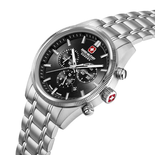 Image of Swiss Military Hanowa SMWGI0003104 - Swiss Made Round Blue Chronograph - Watch for Men