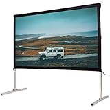 【Buena ayuda en las presentaciones】 La pantalla de proyección es una solución portátil para uso móvil o temporal con un fondo visual. Ideal para eventos como Teatro en casa, proyección pública o presentaciones.