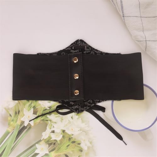 Western Styles Black Corset Leather Belt Women Gothicism Styles Waistband For Women Fashion Accessory4