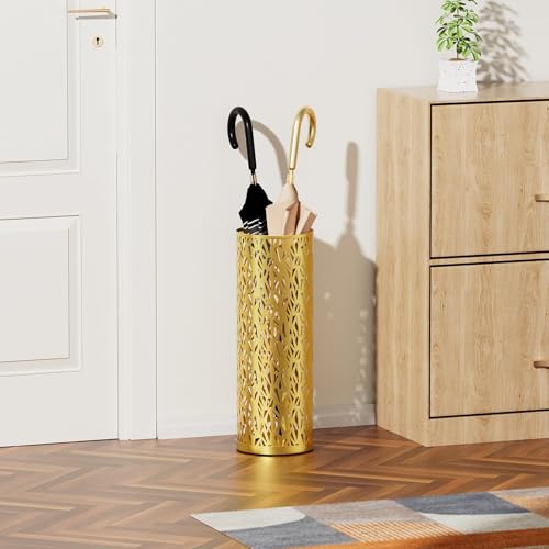 image for Gloserin Metal Round Umbrella Stand Rack,Free Standing Umbrella Holder