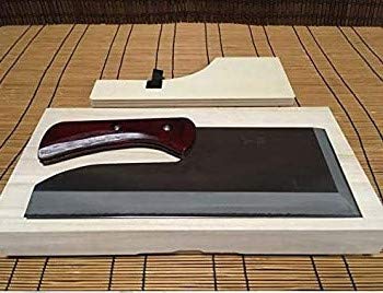 麺切り包丁 雄山 紐巻き柄 ステンレス30cm さや 専用木箱付 楽天市場】本格派 めん切り包丁 雄山 30cm 紐巻き柄タイプ ステンレス