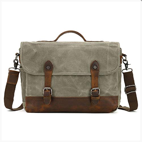 xinbodian Herren und Frauen universelle Outdoor-Kamera Leinwand Tasche Öl Wachs Leinwand Freizeittasche eine Umhängetasche Schrägtasche Freizeit Computertasche