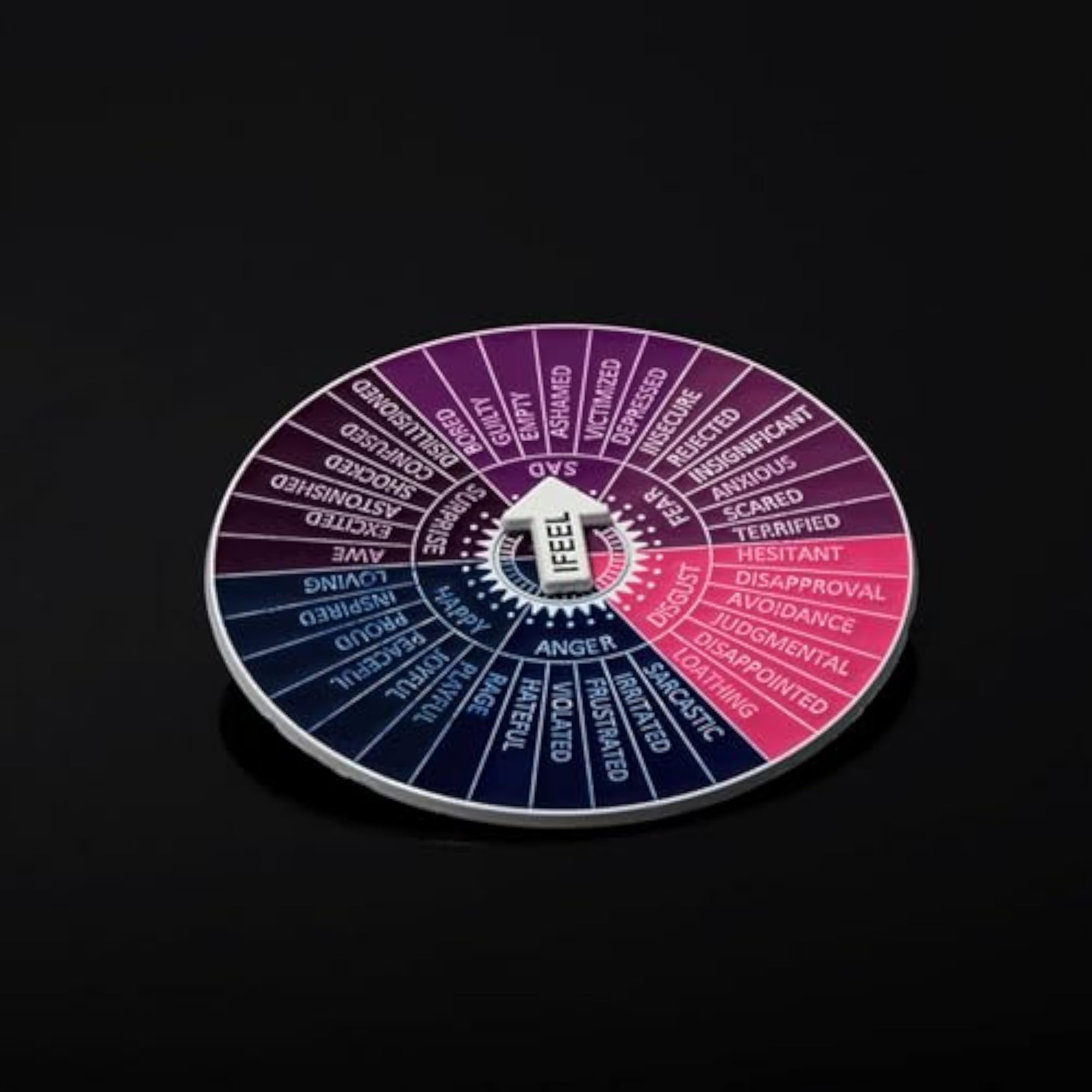 Feelings Wheel Brooch Alloy Rotatable Emotion Wheel