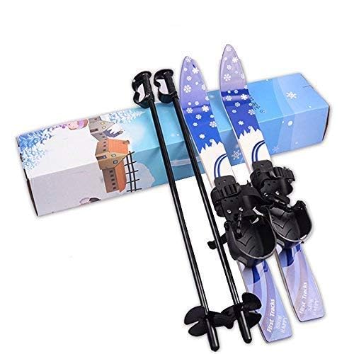 Snowboard Set,Winter Sports Skiing Kid Beginner Snow Skis and Poles, Ski Board Kit with Adjustable Buckle,Ski Boards with Multiple Patterns. Kids Skiing Equipment for Age8 and Under