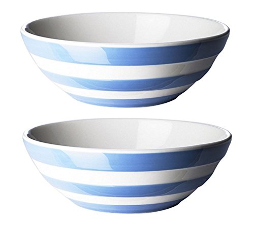 Cornishware Müslischalen, blau und weiß gestreift, 2 Stück Cover