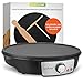 Produktbild NutriChef Crepes Maker, 30cm- Crepes Pfanne- Inkl. Crepes Wender & Teigverteiler, Pfannkuchen Maker, Elektrische Grillplatte- Antihaftbeschichtet, für Crepes, Pancakes, Galettes & Burritos,1200W