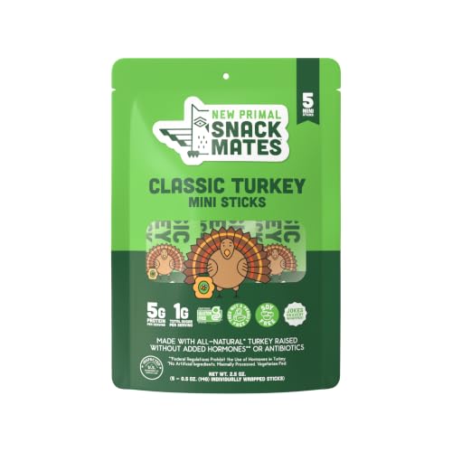 Snack Mates by The New Primal, Turkey Stick...