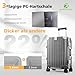 ALPHA CAMP Handgepäck Koffer 37x22x55,5cm Polycarbonat Reisekoffer 37L TSA Schloss Hartschalenkoffer mit Rollen Suitcase Aluminium Rahmen Koffer Handgepäck Grau Rollkoffer Luggage Leicht für Reisen