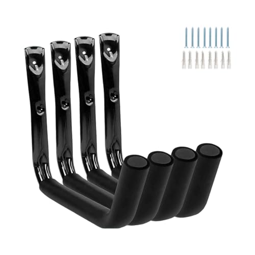 Adrosstoller Space Saving Wall Hooks for Kayaks Bicycles Outdoor Gears with Secure Mounting Hardware Mounted Tool Hangers Garage Hooks Mounted Heavy Duty