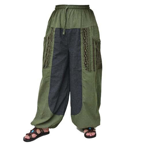 Siamrose Baggy Yoga Harem Pants Men Women Casual Lounge Trousers Two-Colored, 2 Pockets