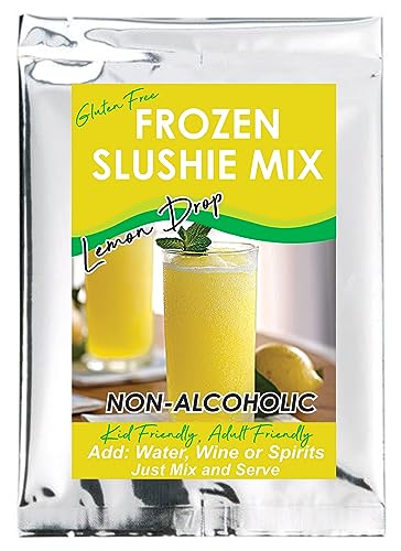 Frozen Slush Slushy Drink Cocktail Mix - Alcoholic Or Non-Alcoholic, Water, Soda, Wine, Vodka, Rum, Tequila (Lemon Drop)