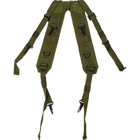 Army Universe Olive Drab Combat H Style LC-1 Military Suspenders Load Bearing Harness Backpack Straps Cover