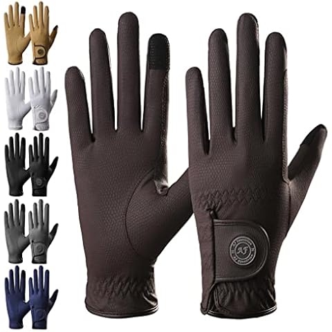 AF EQUESTRIAN Ladies Synthetic Leather Riding Gloves Cover