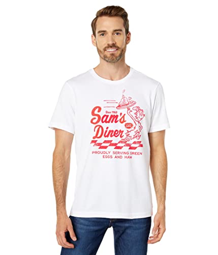 Tee Cloud White MD Green Eggs Sam's Diner pour partager la bonne humeur